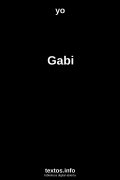 Gabi, de yo
