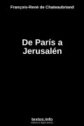 De París a Jerusalén, de François-René de Chateaubriand