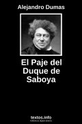 El Paje del Duque de Saboya, de Alejandro Dumas