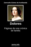 Dolores, de Gertrudis Gómez de Avellaneda